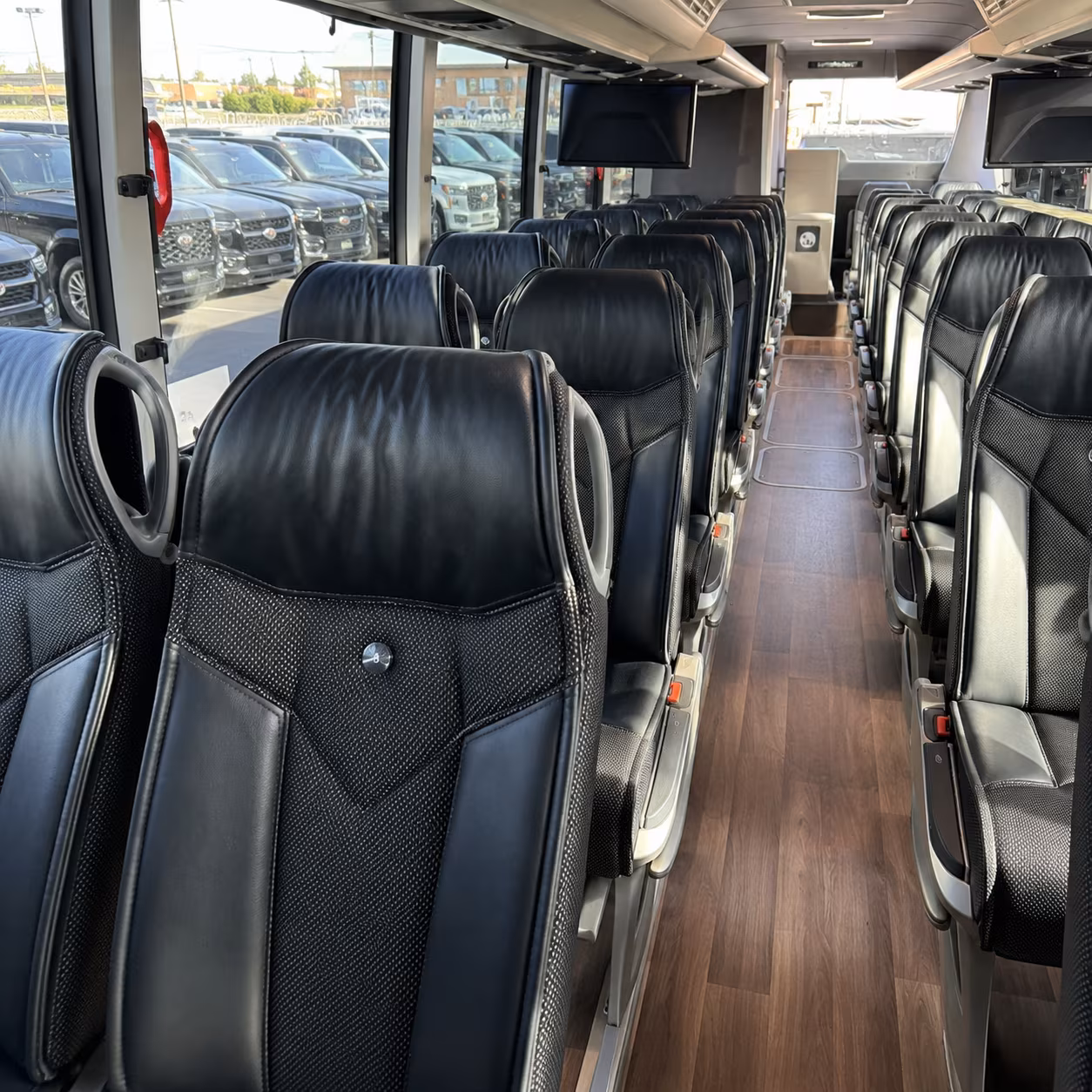 tacoma charter bus services interior